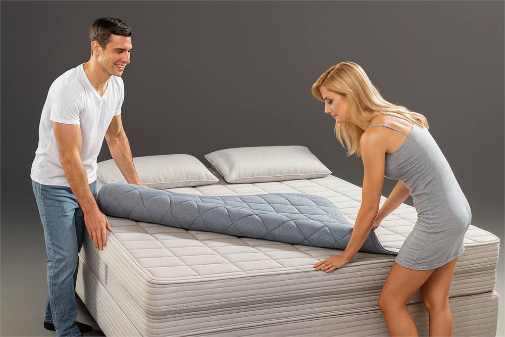 Ultra Tech mattress topper on a bed