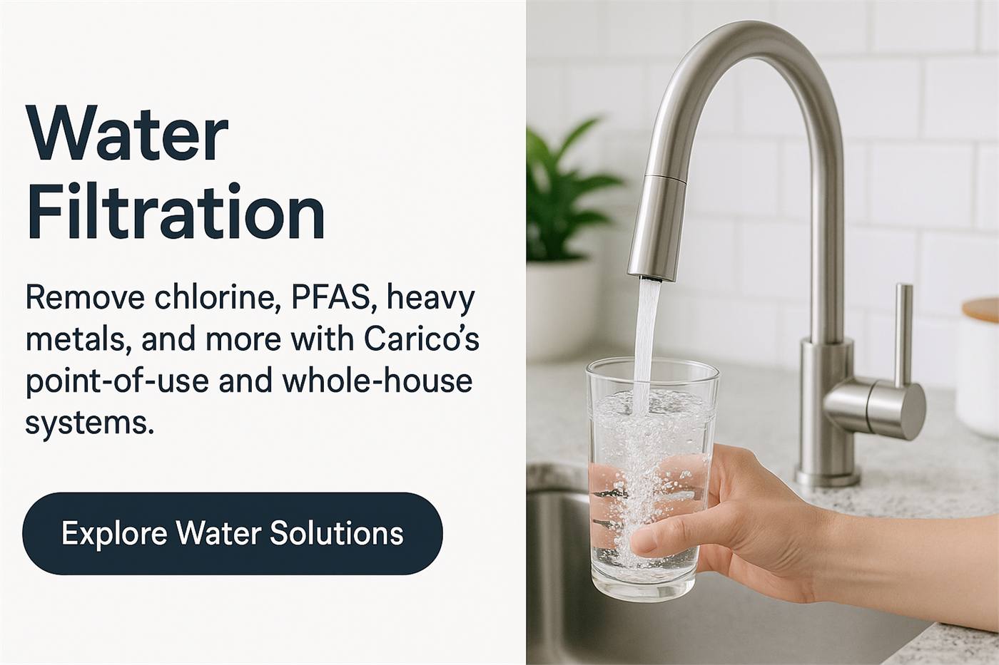 Person reading about healthy home solutions on a tablet